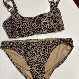 MICHAEL Michael Kors Tan and Black Bikini XS